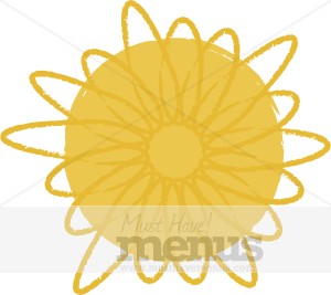 Sun Flower Clipart | Menu Accents