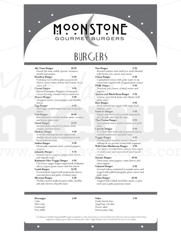 Burger House Menu Long Page 1