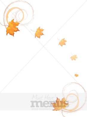 Falling Leaves Background | Thanksgiving Menu Images