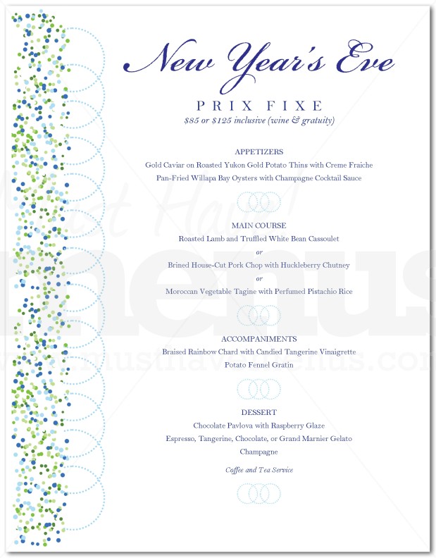 New Year&#039;s Eve Menu | Page 1