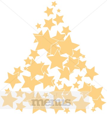 Gold Star Tree Clipart | Holiday Clipart Archive