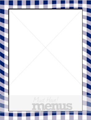 letterhead in italian Gingham  Borders  Menu Border Blue