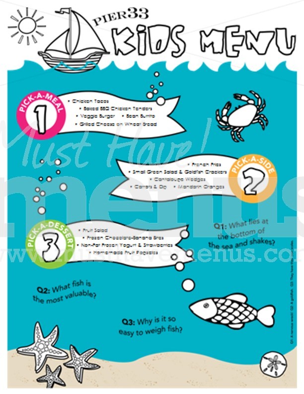 Beach Kids Menu | page 1