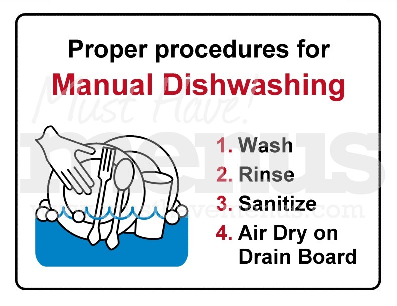 Manual Dishwashing Kitchen Safety Signs | page 1