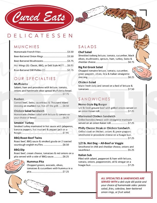 NY Deli Menu | page 1