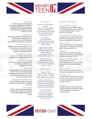 British Flag Menu A4