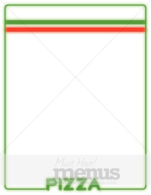 Neon Pizza Border | Food Menu Borders