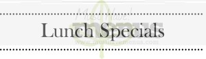 Menu Header Lunch Specials | Menu Courses Word Art