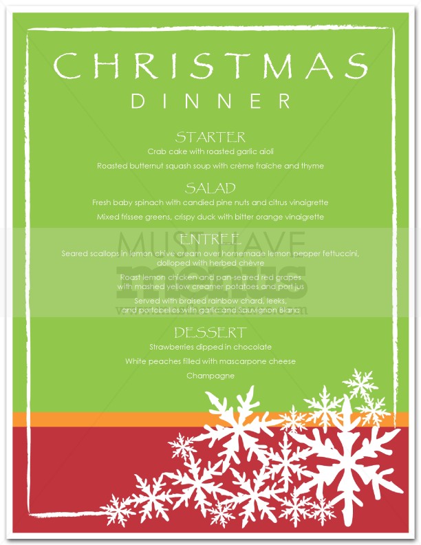 Christmas Italian Menu | page 1