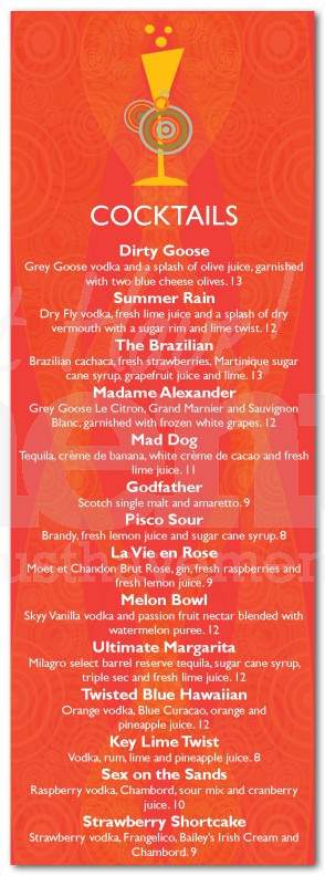 Bar Drink Menu | page 1