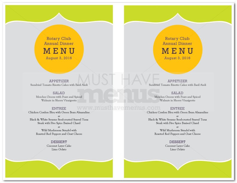 Hotel Luncheon Menu | page 1