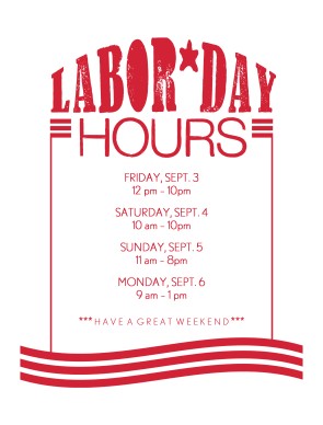 Labor Day Hours Flyer | Restaurant Flyer