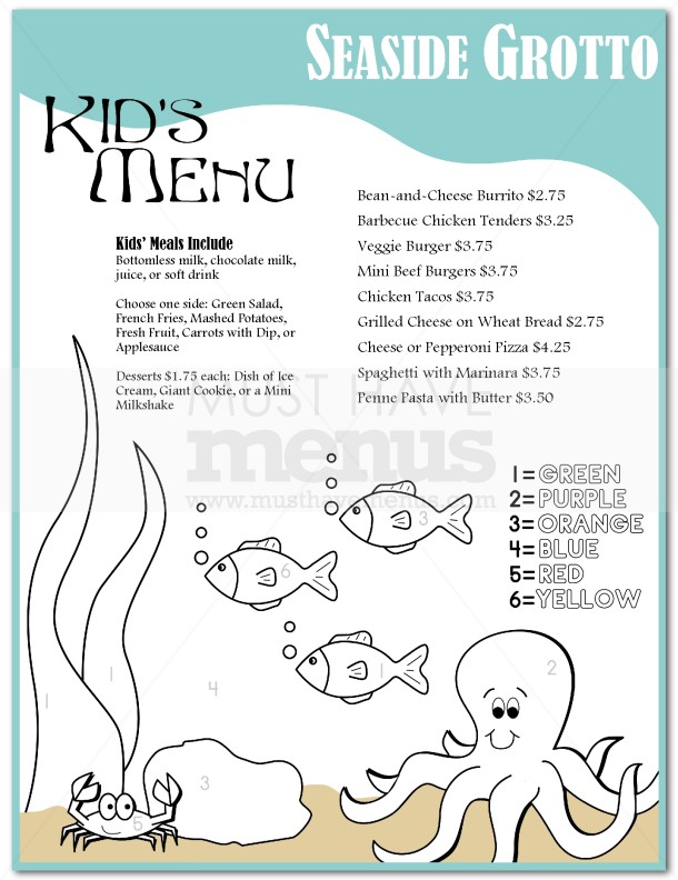 Kids Games Menu | page 1