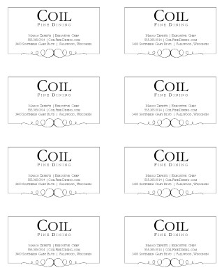 Fine Dining Restaurant Business Card | Marketing Archive