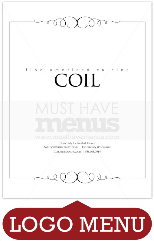 Fine Dining Food Menu Cover | page 1