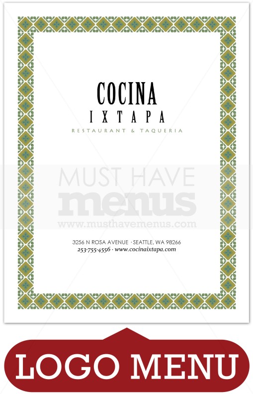 Mexican Lunch Menu Cover | page 1