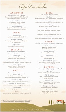 Customize Italian Trattoria Menu 