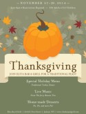 Flyer for Thanksgiving