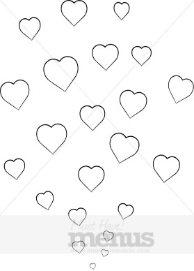 Shower of Hearts Clipart | Holiday Clipart Archive