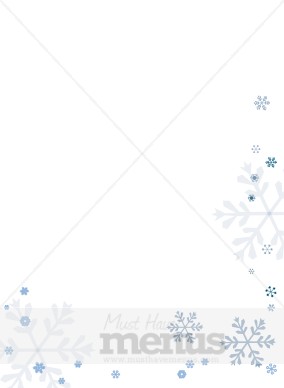 Cut Out Snowflake Page Frame | Holiday Menu Borders