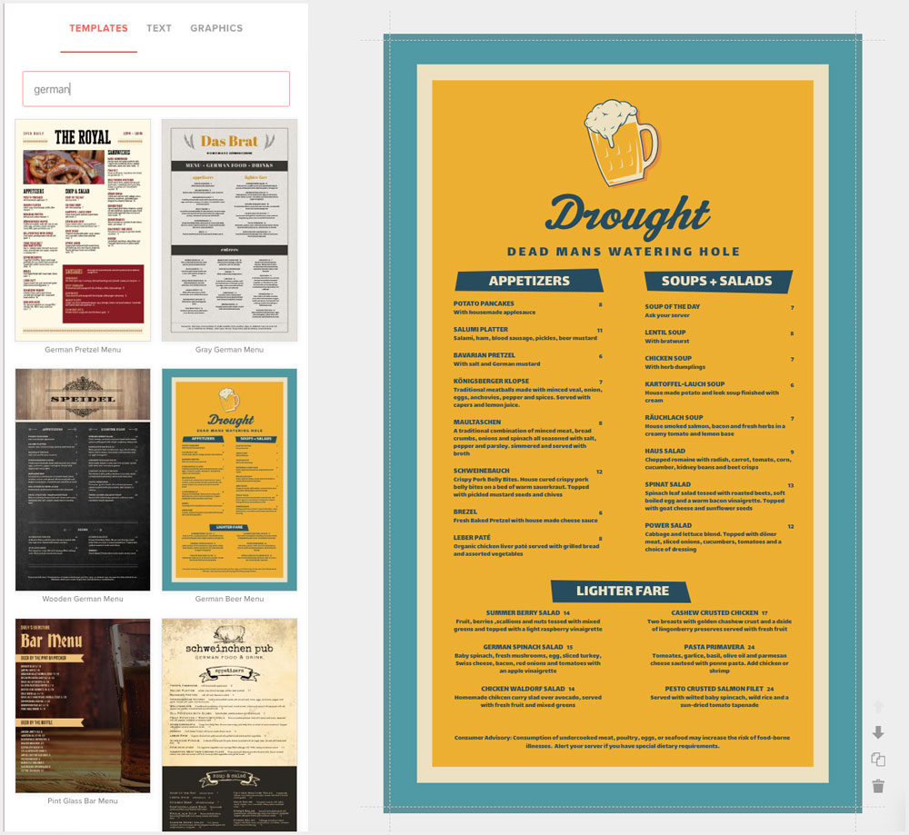 printable-menu-templates