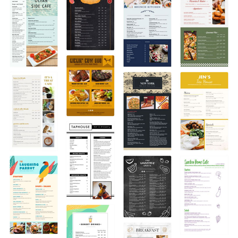 Online Menu Maker for Restaurants & Stores
