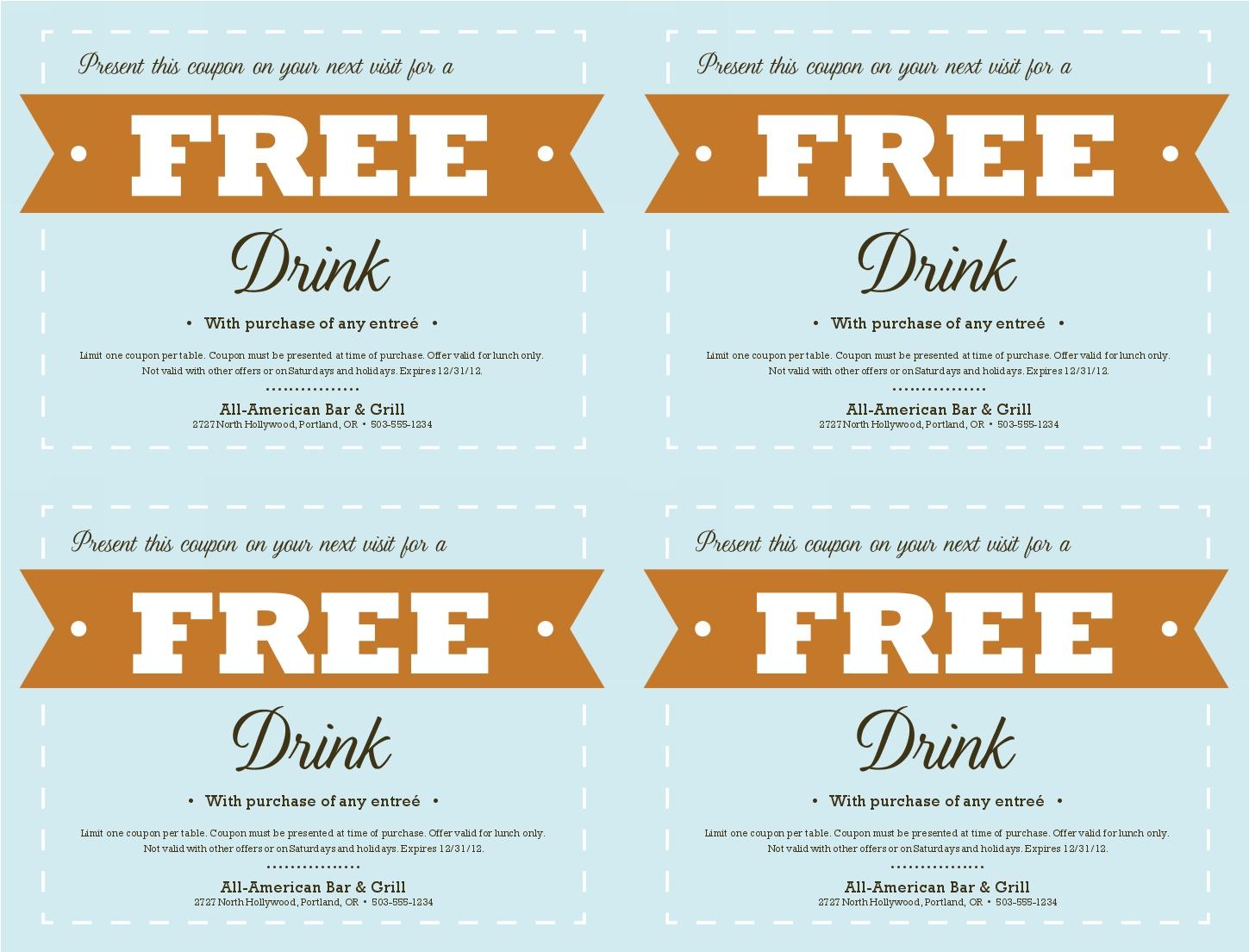 Free Food Coupon Template - MustHaveMenus