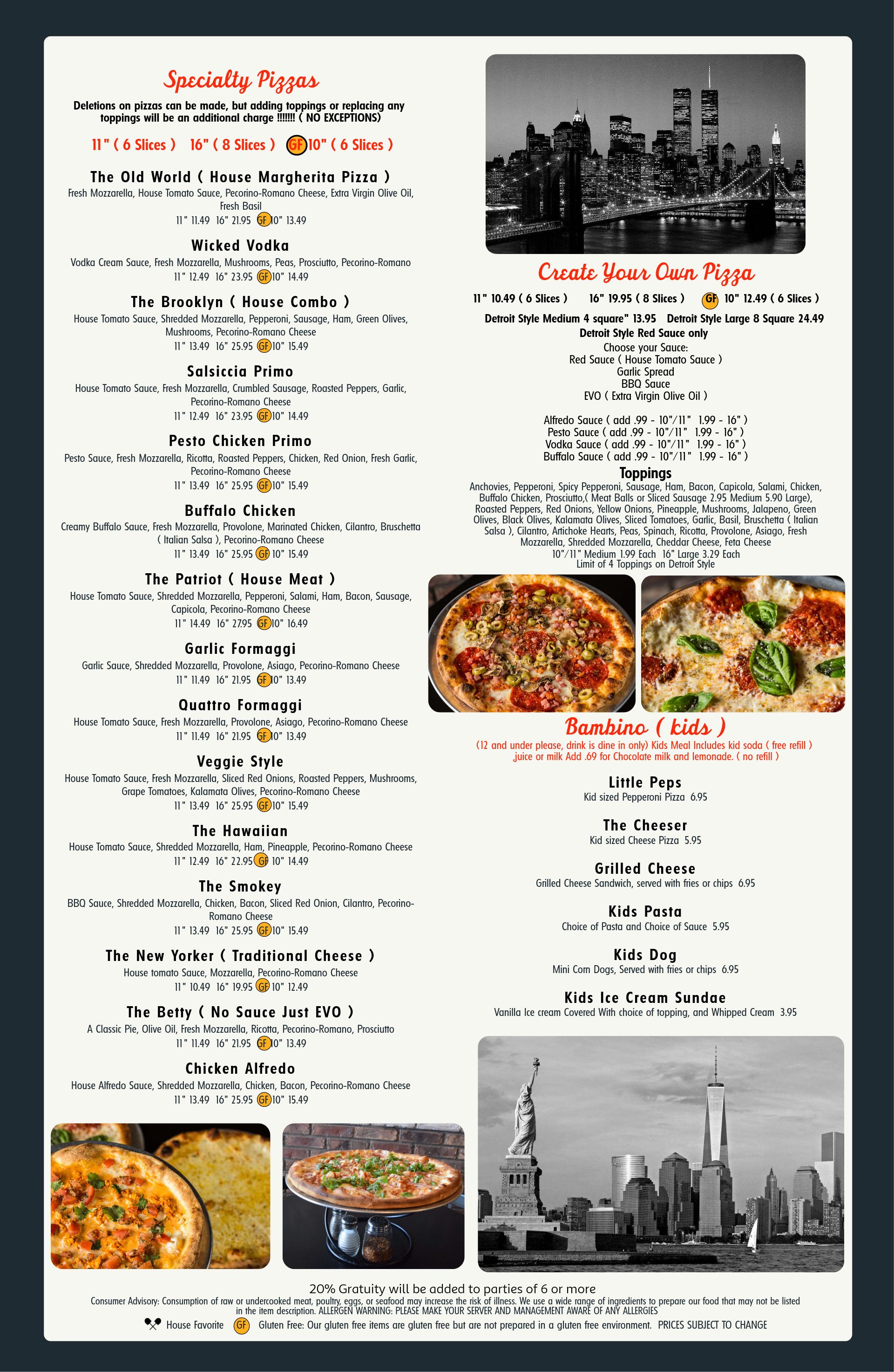 New updated menus 11-20