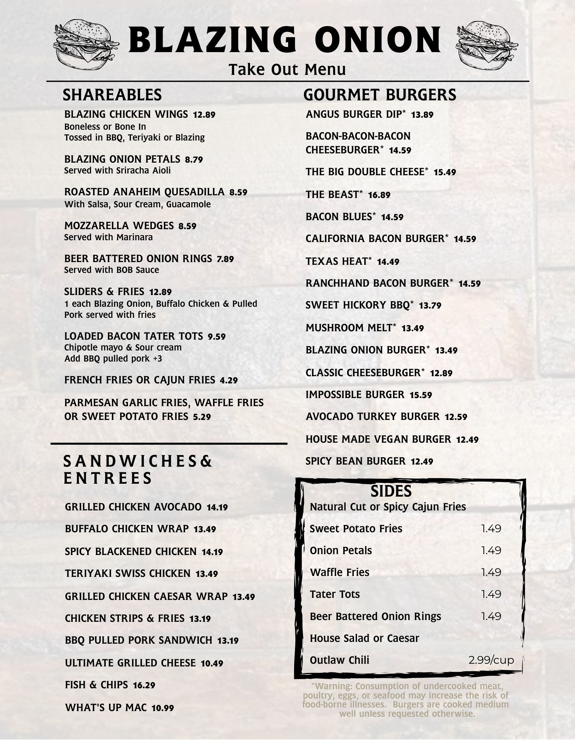 Limited Menu-B/w